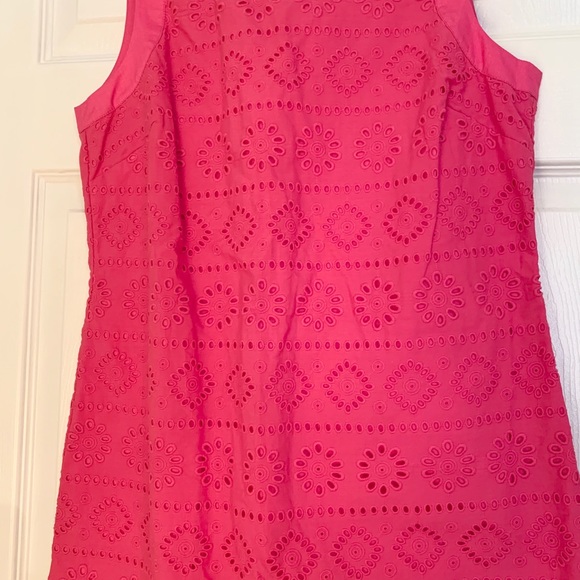 Vineyard Vines Pink Eyelet Dress Size 4 - Picture 2 of 5